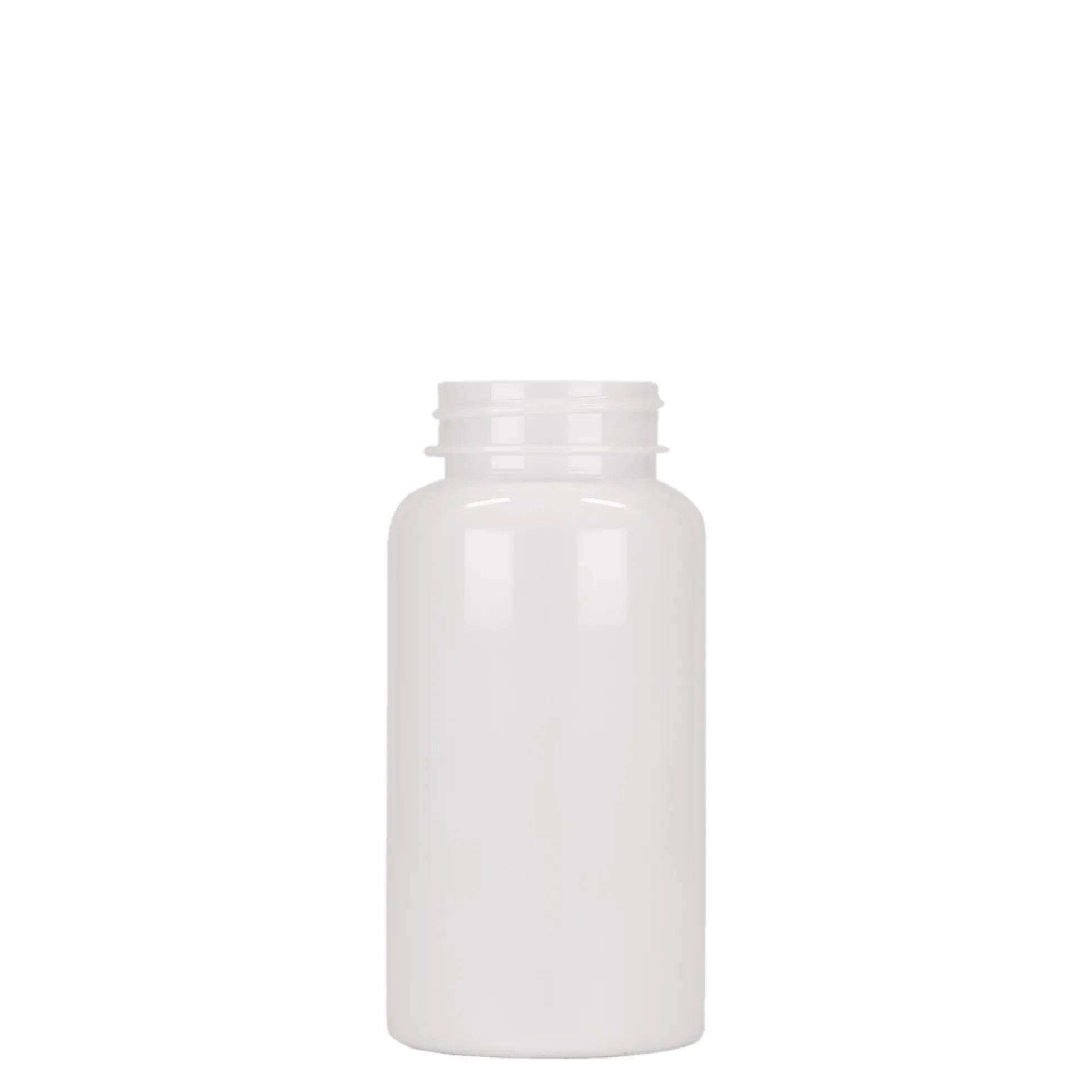 150 ml flacone PET, plastica, bianco, bocca: 38/400