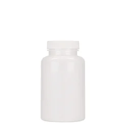 250 ml flacone PET, plastica, bianco, bocca: 45/400