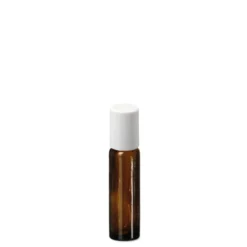 10 ml flacone roll-on, vetro, marrone, bocca: chiusura a vite