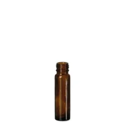 10 ml flacone roll-on, vetro, marrone, bocca: chiusura a vite