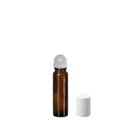 10 ml flacone roll-on, vetro, marrone, bocca: chiusura a vite
