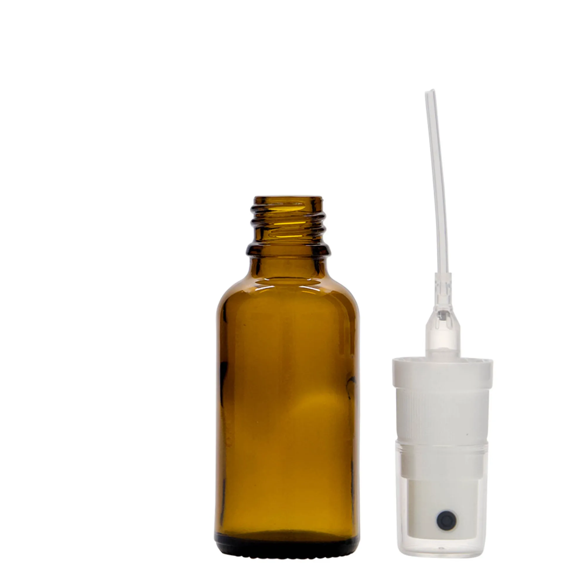30 ml flacone spray medicina, vetro, marrone, bocca: DIN 18