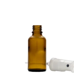 30 ml flacone spray medicina, vetro, marrone, bocca: DIN 18