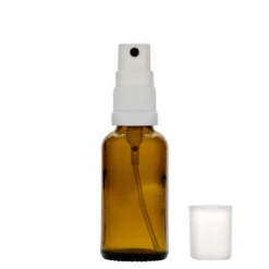 30 ml flacone spray medicina, vetro, marrone, bocca: DIN 18