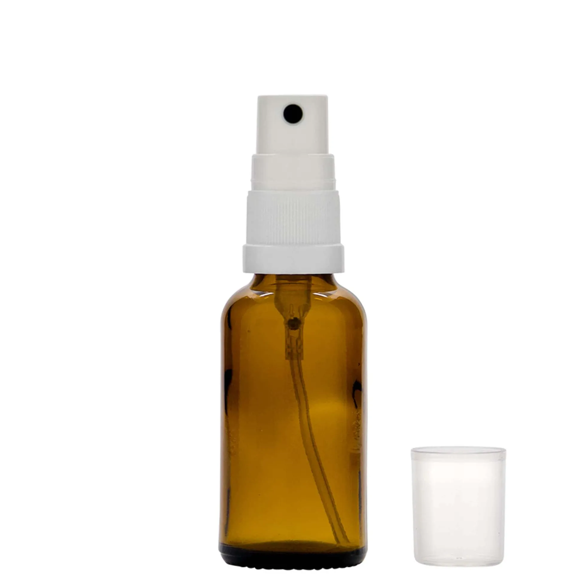 30 ml flacone spray medicina, vetro, marrone, bocca: DIN 18