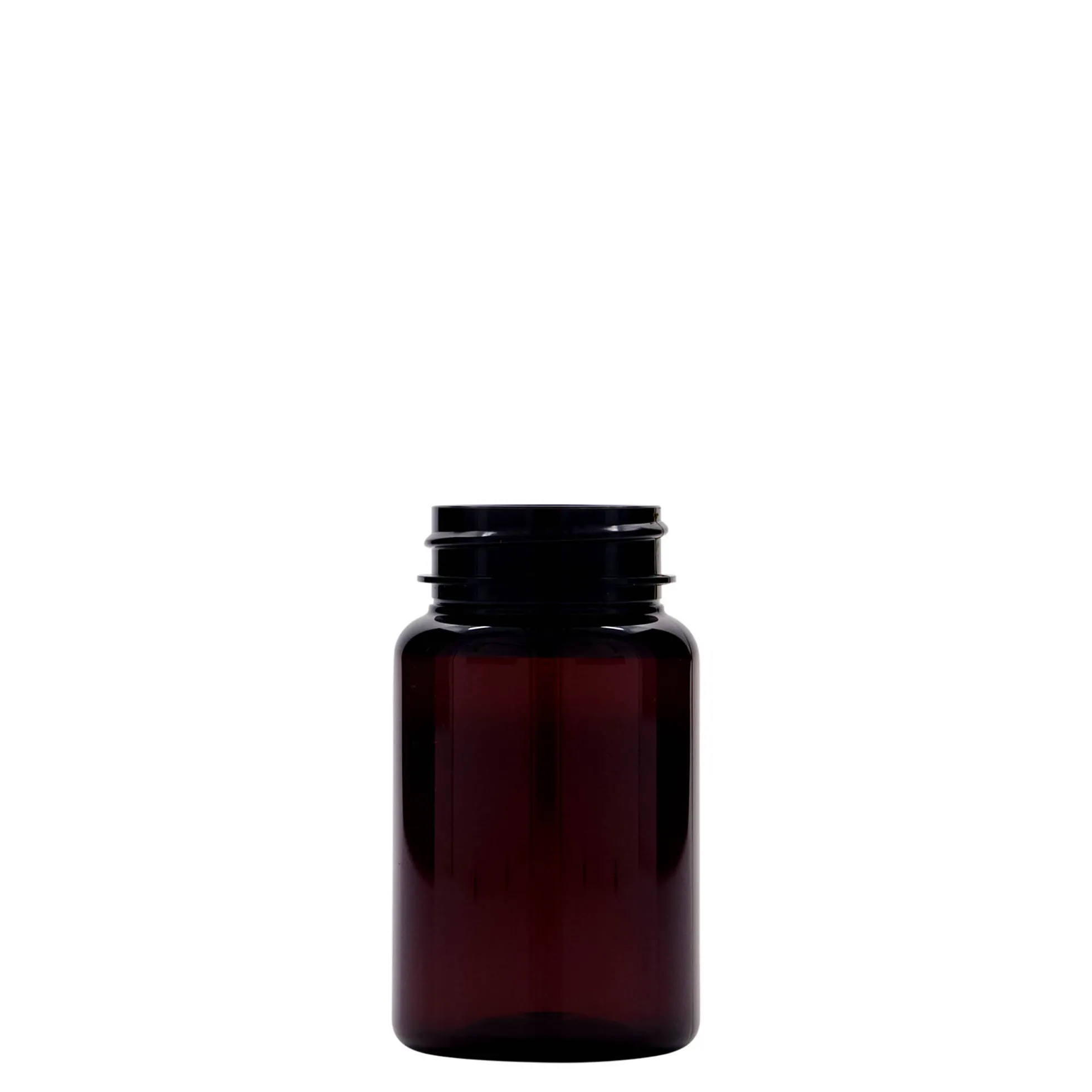 75 ml PET-Packer, plastica, marrone, bocca: 38/400