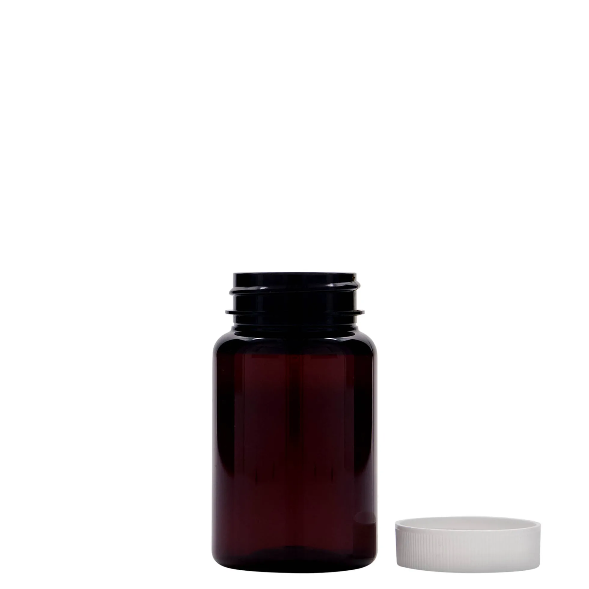 75 ml PET-Packer, plastica, marrone, bocca: 38/400