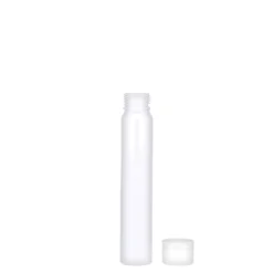25 ml provetta in PET, plastica, bianca, apertura: chiusura a vite