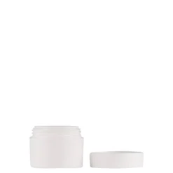5 ml vasetto in plastica 'Antonella', PP, bianco, apertura: chiusura a vite