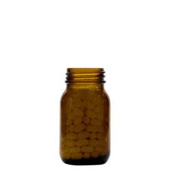 100 ml Vaso a collo largo, marrone, bocca: DIN 40
