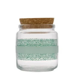 750 ml vaso con tappo in sughero 'Giara', motivo: Naturalmente verde, bocca: sughero