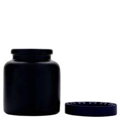270 ml vaso in gres, ceramica, nero, bocca: coperchio a calotta