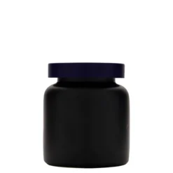 270 ml vaso in gres, ceramica, nero, bocca: coperchio a calotta