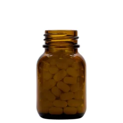 50 ml Vetro a collo largo, marrone, bocca: DIN 32