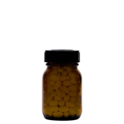 75 ml Vetro a collo largo, marrone, bocca: DIN 40