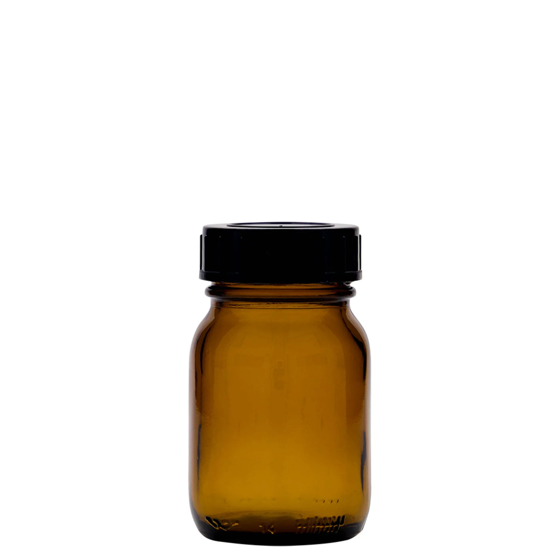 75 ml Vetro a collo largo, marrone, bocca: DIN 40