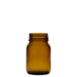75 ml Vetro a collo largo, marrone, bocca: DIN 40