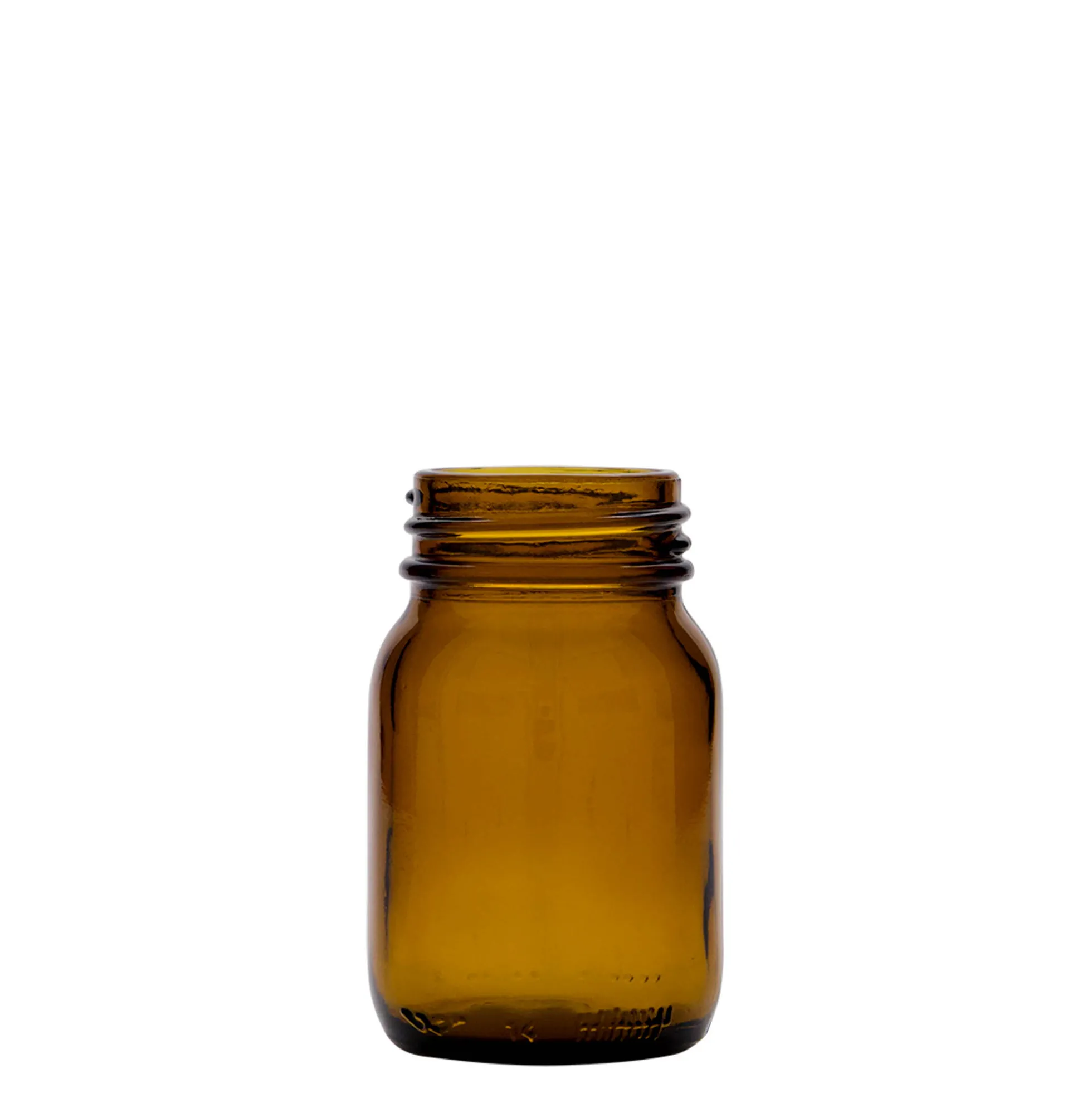 75 ml Vetro a collo largo, marrone, bocca: DIN 40