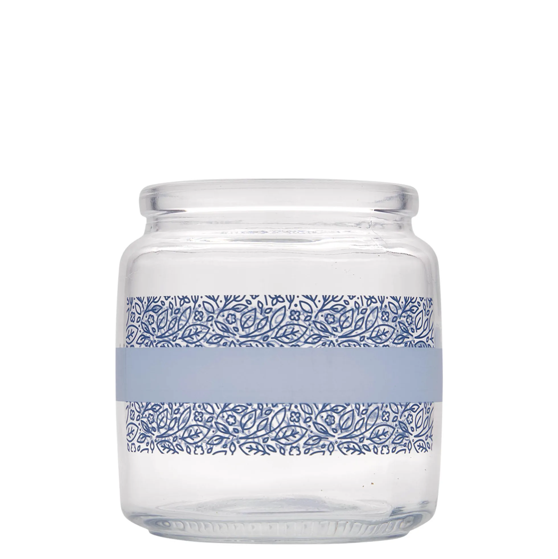 750 ml Vetro con tappo di sughero 'Giara', motivo: Naturalmente blu, bocca: sughero