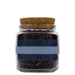 750 ml Vetro con tappo di sughero 'Giara', motivo: Naturalmente blu, bocca: sughero