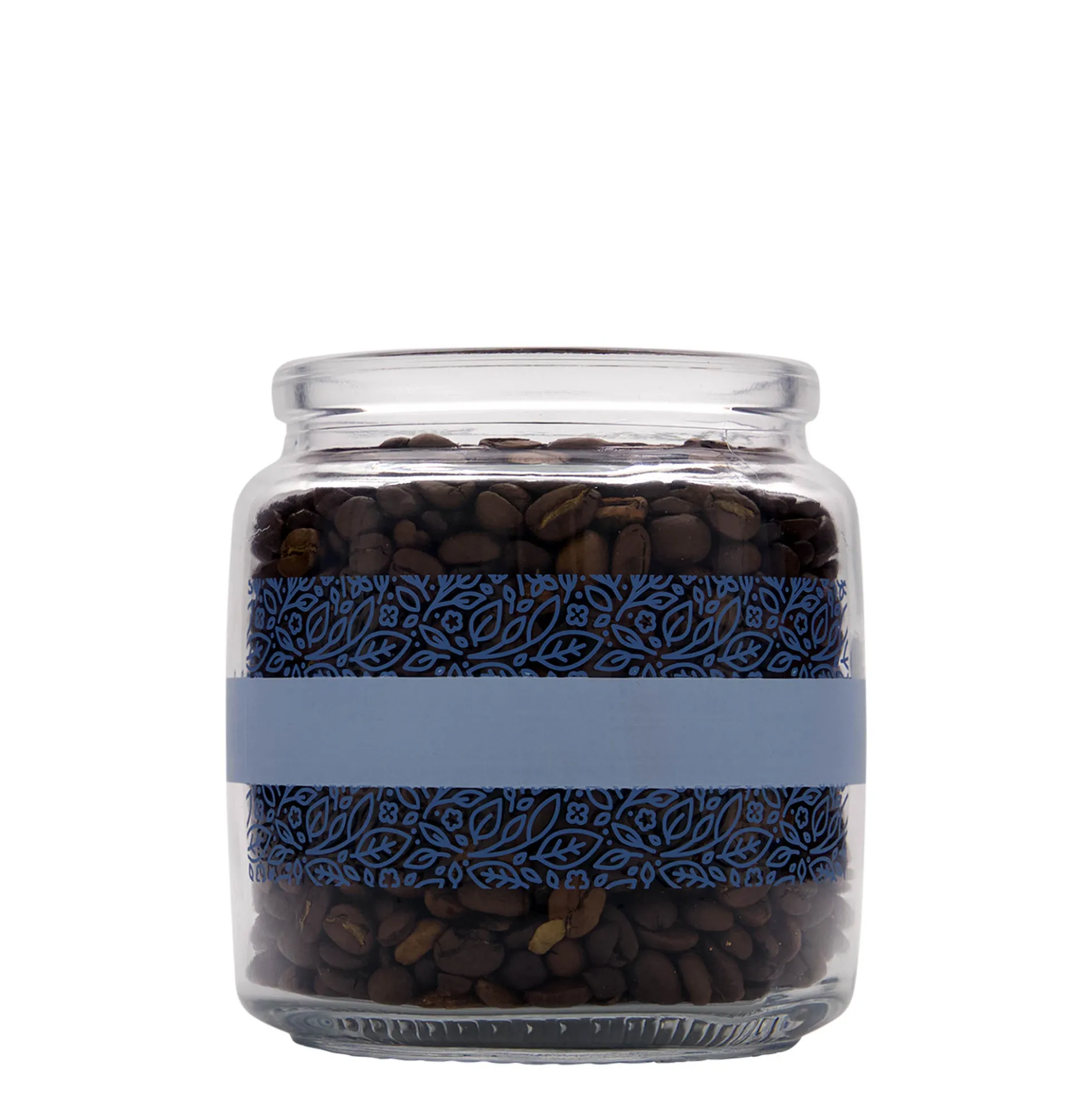 750 ml Vetro con tappo di sughero 'Giara', motivo: Naturalmente blu, bocca: sughero