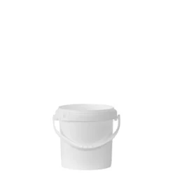 1 secchio da 1 l, plastica PP, bianco