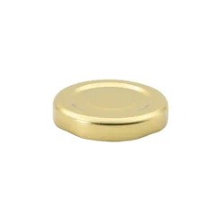 Tappi Twist-Off #, lamiera bianca, oro, per bocca: TO 43