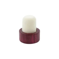 Tappo a manico 19 mm, legno/plastica, bordeaux, per bocca: sughero