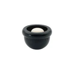Tappo a manico 19 mm "Melone", legno/PE, nero, per bocca: sughero