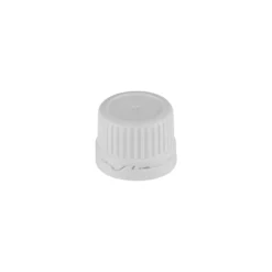 Tappo a vite con anello di colata, plastica PE, bianco, per bocca: DIN 22