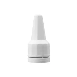 Tappo a vite con applicatore, plastica PE, bianco, per bocca: DIN 18