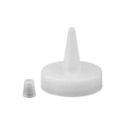 Tappo a vite con beccuccio a spruzzo, plastica PP, bianco, per bocca: 38/400