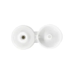 Tappo a vite con cerniera a ribalta, plastica PP, bianco, per bocca: 24/410