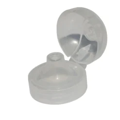 Tappo a vite con cerniera a ribalta Kavodrink, plastica PP, bianco