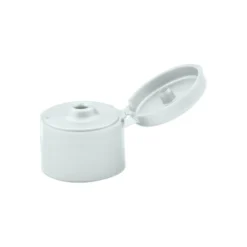 Tappo a vite con cerniera a ribalta, plastica PP, argento, per bocca: 24/410