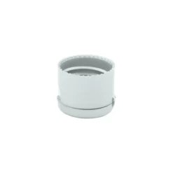 Tappo a vite con cerniera a ribalta, plastica PP, argento, per bocca: 24/410
