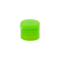 Tappo a vite con cerniera a ribalta, plastica PP, verde, per bocca: 24/410
