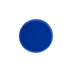 Tappo a vite con filetto doppio, plastica PE, blu, per bocca: PET 38 mm