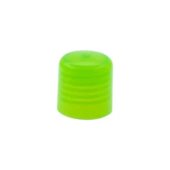 Tappo a vite con inserto a siringa, plastica PP, verde, per bocca: 24/410