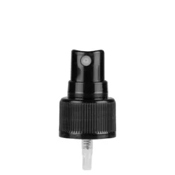 Tappo a vite con nebulizzatore spray, plastica PP, nero, per bocca: 24/410