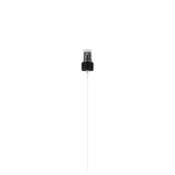 Tappo a vite con nebulizzatore spray, plastica PP, nero, per bocca: 24/410