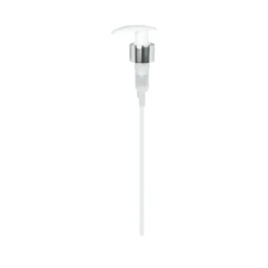 Tappo a vite con pompa dosatrice, plastica PP, bianco, per bocca: 24/410