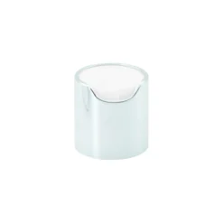 Tappo a vite Disc Top, plastica PP, argento, per bocca: 24/410
