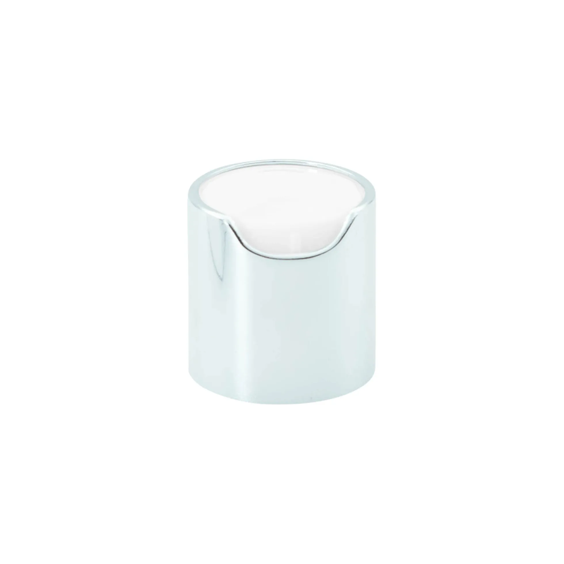 Tappo a vite Disc Top, plastica PP, argento, per bocca: 24/410