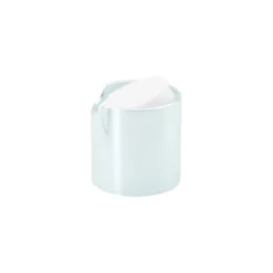 Tappo a vite Disc Top, plastica PP, argento, per bocca: 24/410