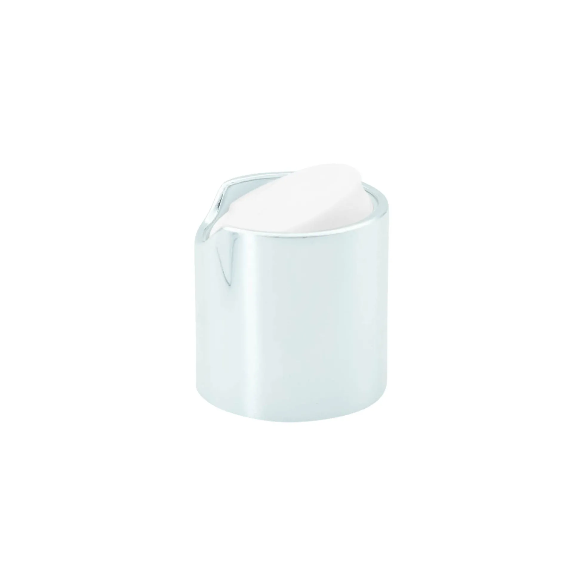 Tappo a vite Disc Top, plastica PP, argento, per bocca: 24/410