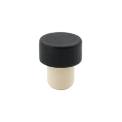 Tappo a vite 19 mm, legno/plastica, nero, per bocca: sughero