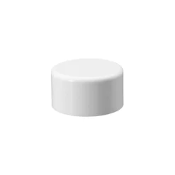 Tappo a vite per bottiglia rotonda con inserto a siringa, plastica PE, bianco, per bocca: DIN 25
