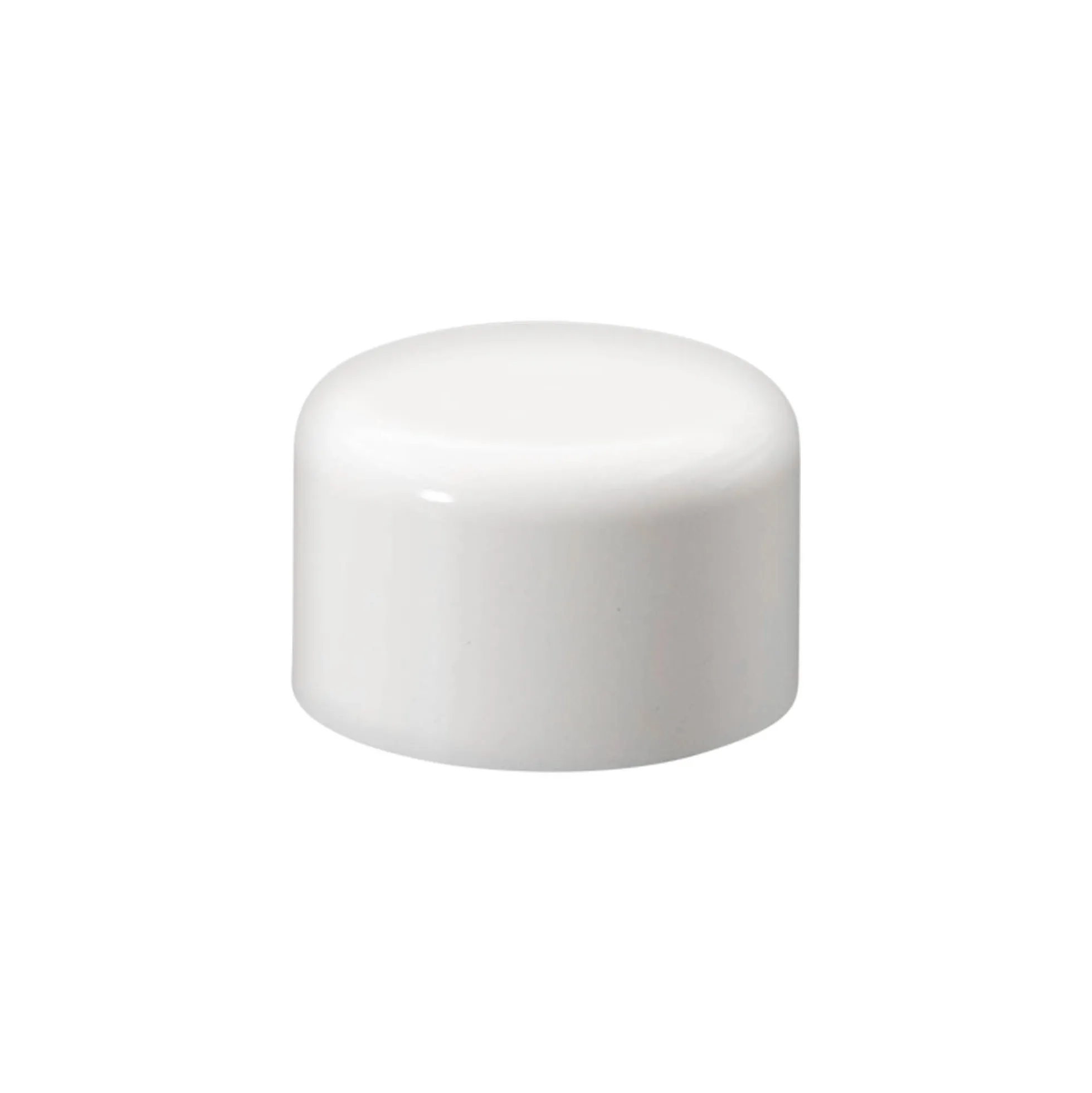 Tappo a vite per bottiglia rotonda con inserto a siringa, plastica PE, bianco, per bocca: DIN 18