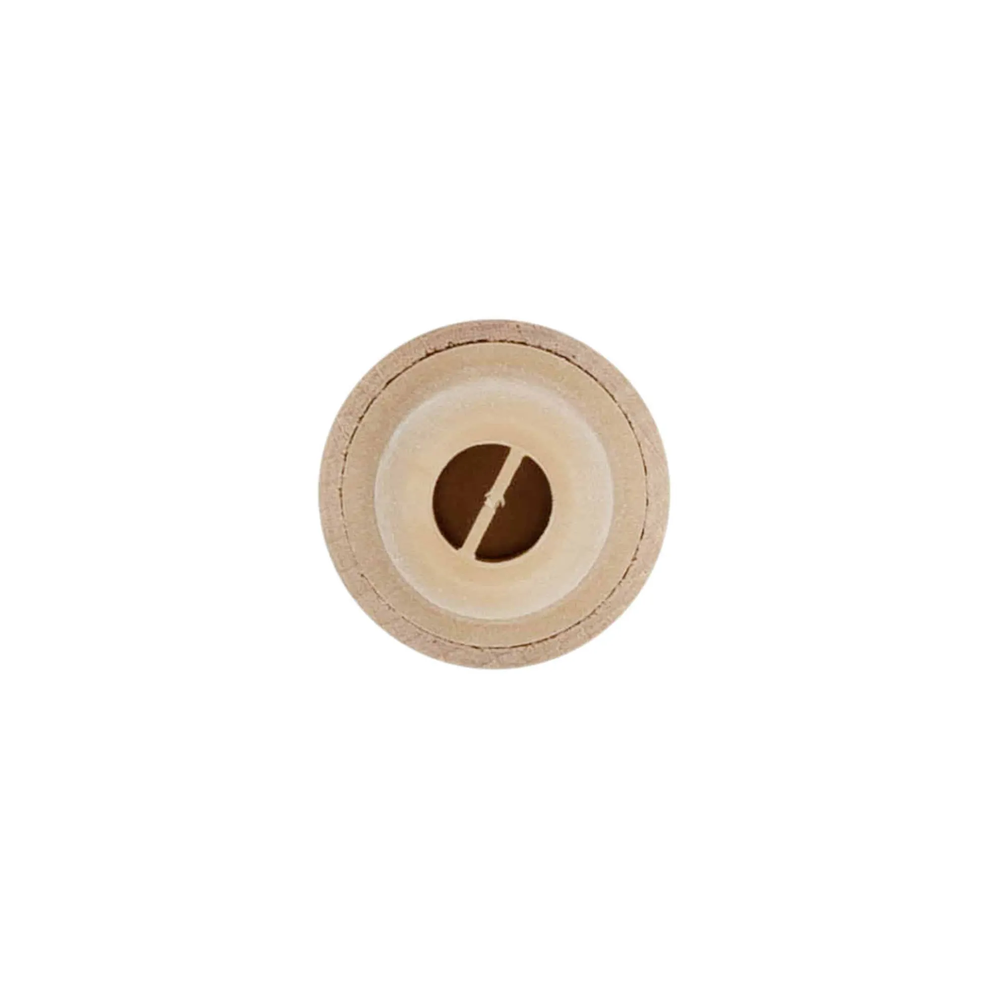 Tappo con impugnatura e apertura dosatrice 19 mm, legno/plastica, beige, per bocca: sughero